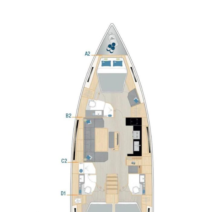 Orsasei - Owner version, A/C,  Water maker, Solar Panel | Hanse 460 photo 14